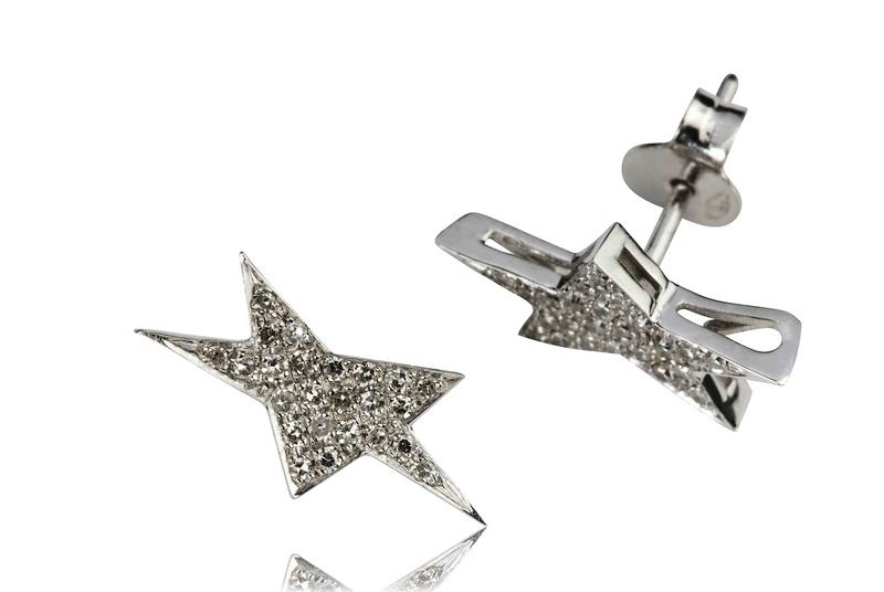 עגילי יהלומים - EDS-2082 W